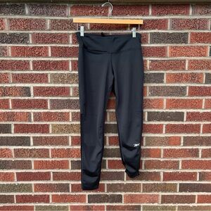 Reebok Black High Rise Compression Perforated Athletic Leggings